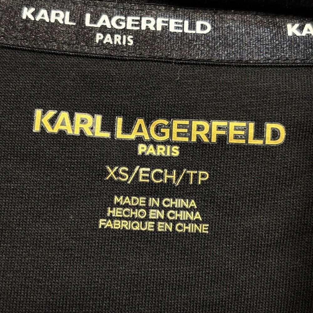 NWT Karl Lagerfeld Paris Women Pullover Hoodie Sweatshirt XS X-Small C088 -14 - Picture 8 of 16